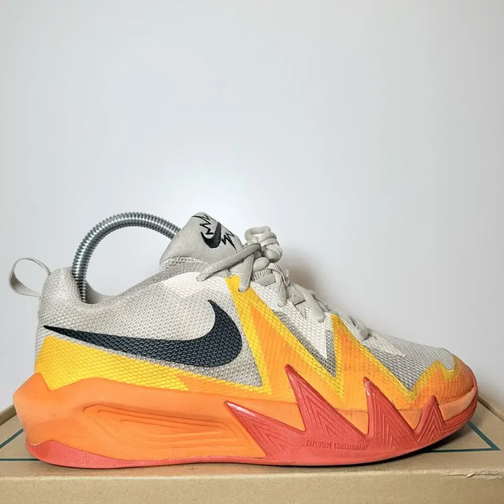 Nike ST Dynamite Size 5Y Chalk Red Total Orange Basketball Shoes Youth Kids
